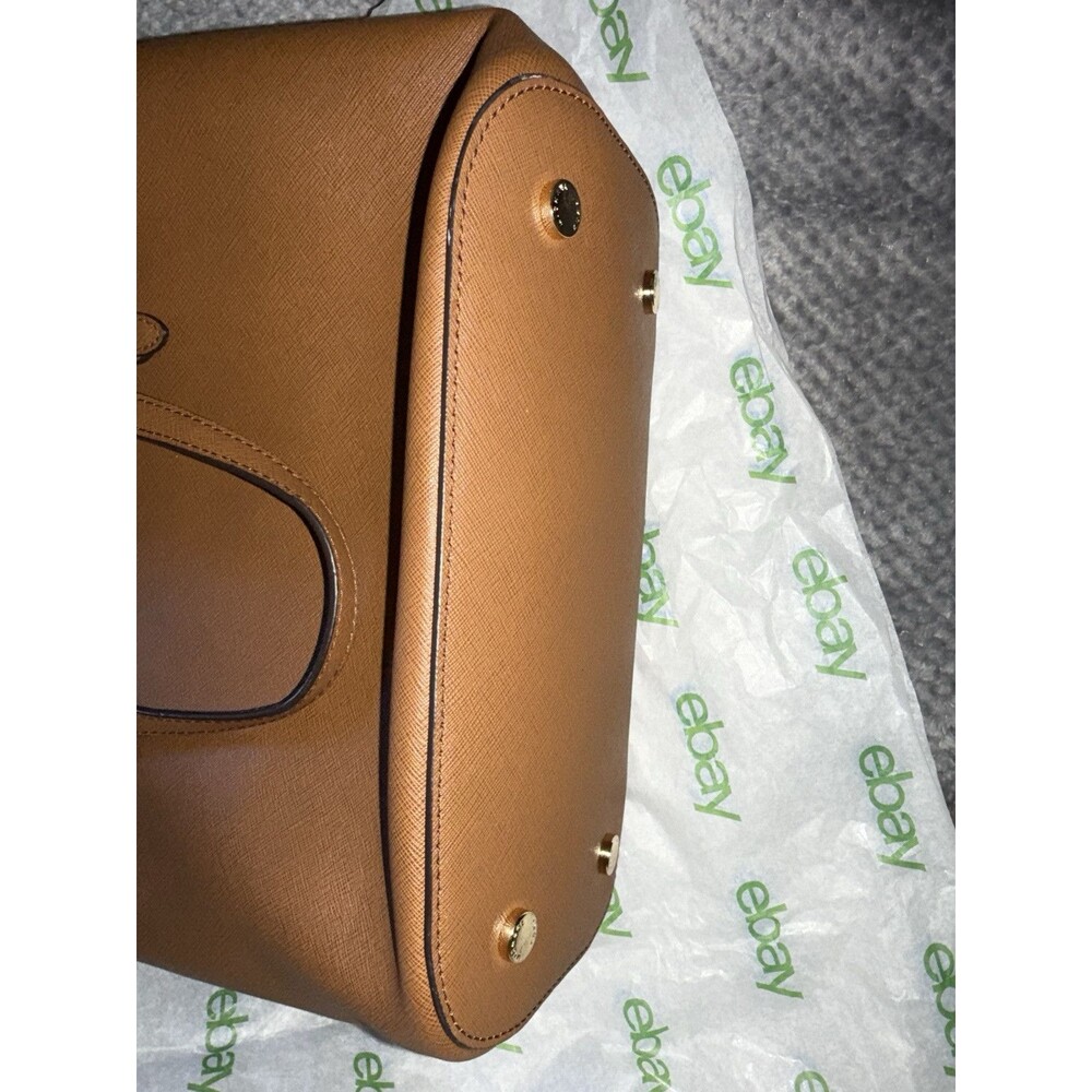 Michael Kors Jet Set Brown Saffiano Leather Multifunction Tote Bag W/ Pockets - Picture 7 of 11